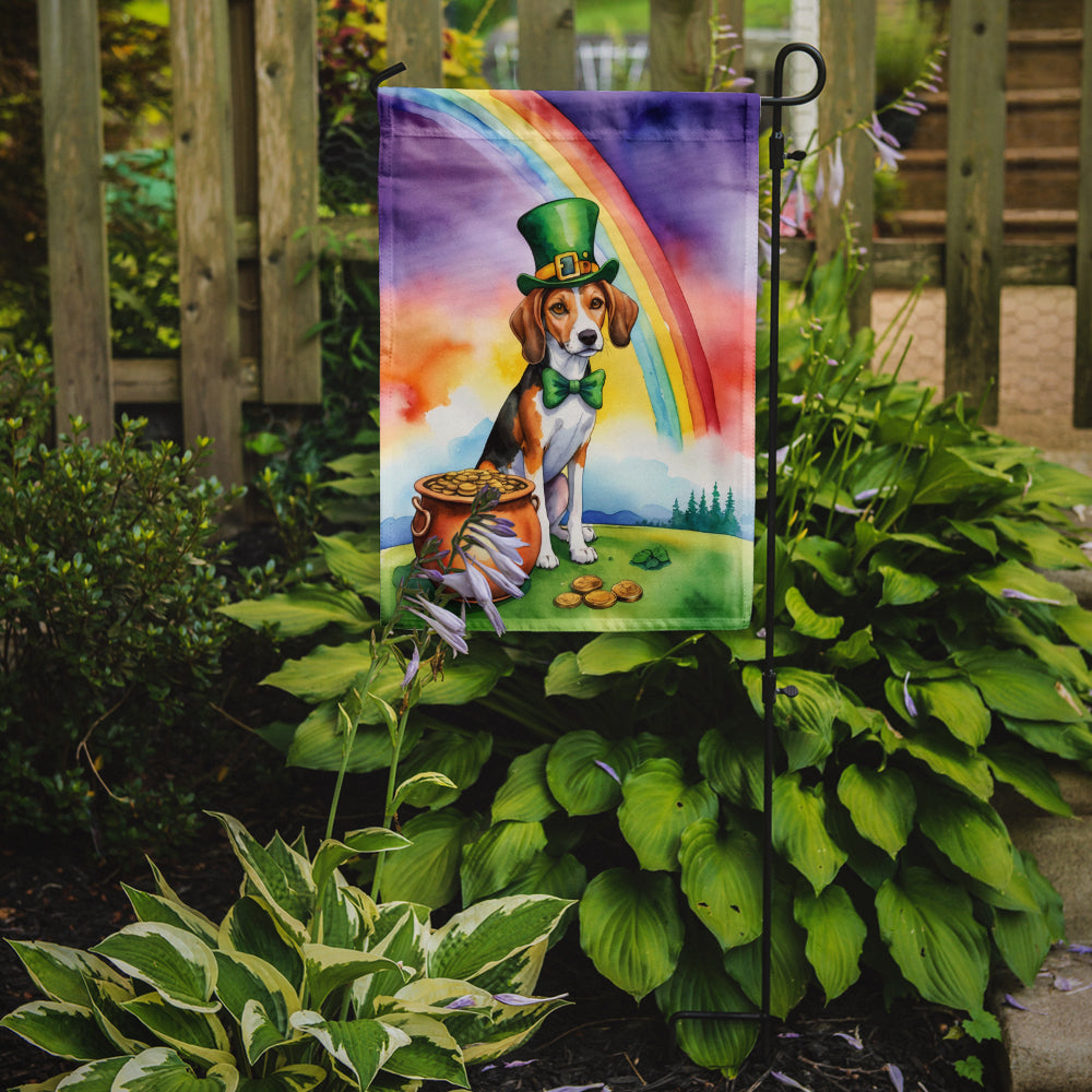 American Foxhound St Patrick's Day Garden Flag