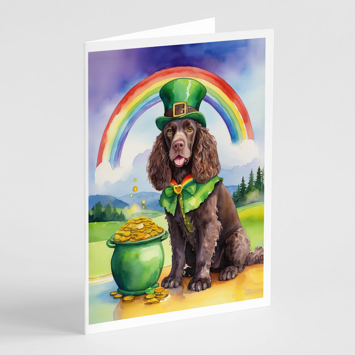 Buy this American Water Spaniel St Patrick&#39;s Day Greeting Cards Pack of 8