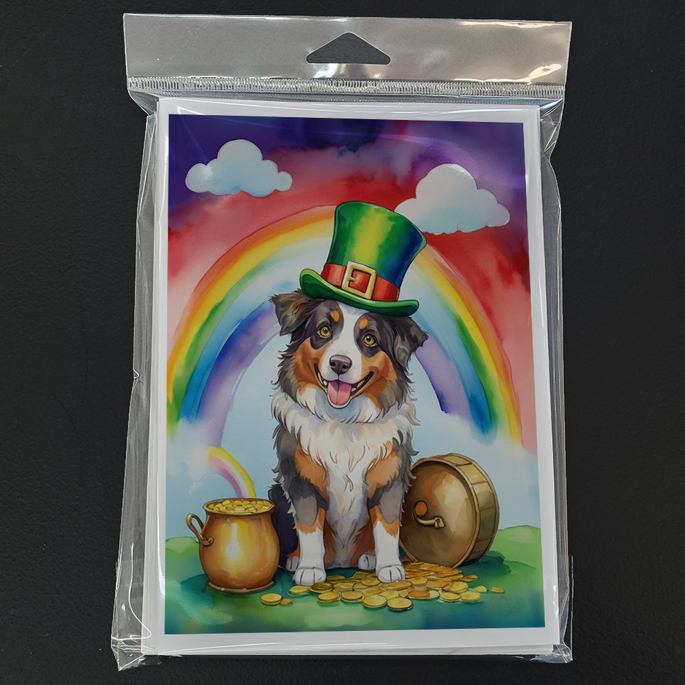 Australian Shepherd St Patrick's Day Greeting Cards Pack of 8