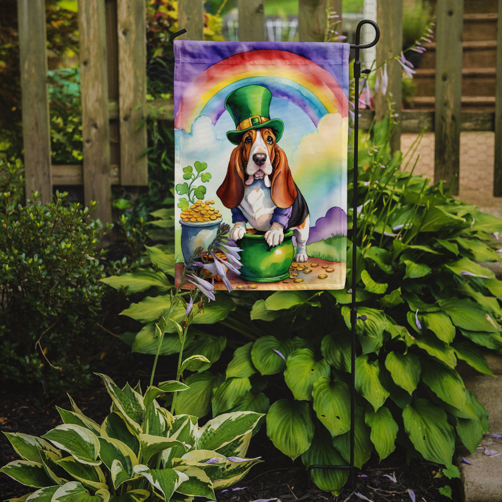 Buy this Basset Hound St Patrick's Day Garden Flag