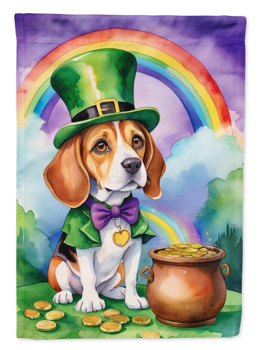 Buy this Beagle St Patrick&#39;s Day House Flag
