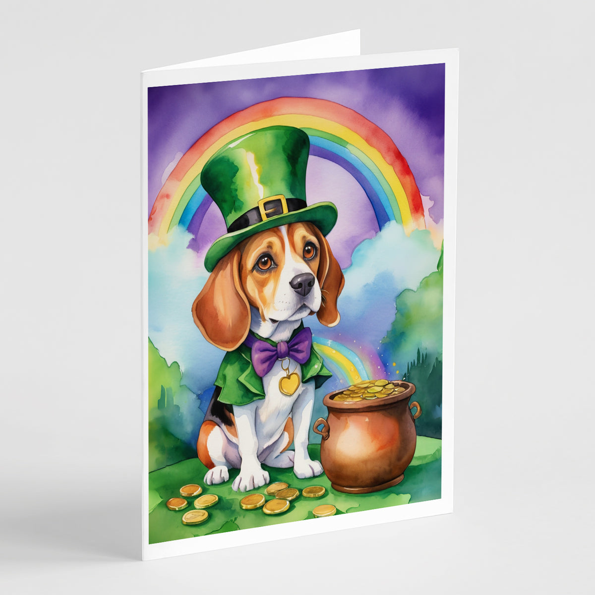 Buy this Beagle St Patrick&#39;s Day Greeting Cards Pack of 8