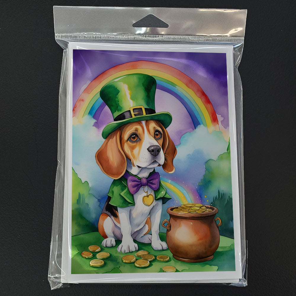Beagle St Patrick's Day Greeting Cards Pack of 8