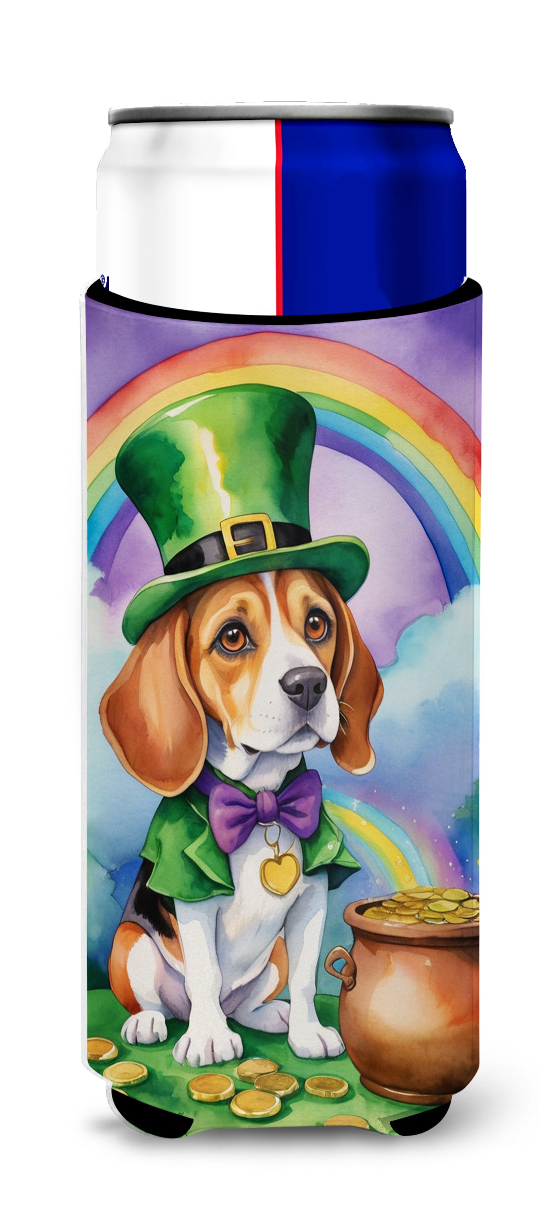 Buy this Beagle St Patrick&#39;s Day Hugger for Ultra Slim Cans