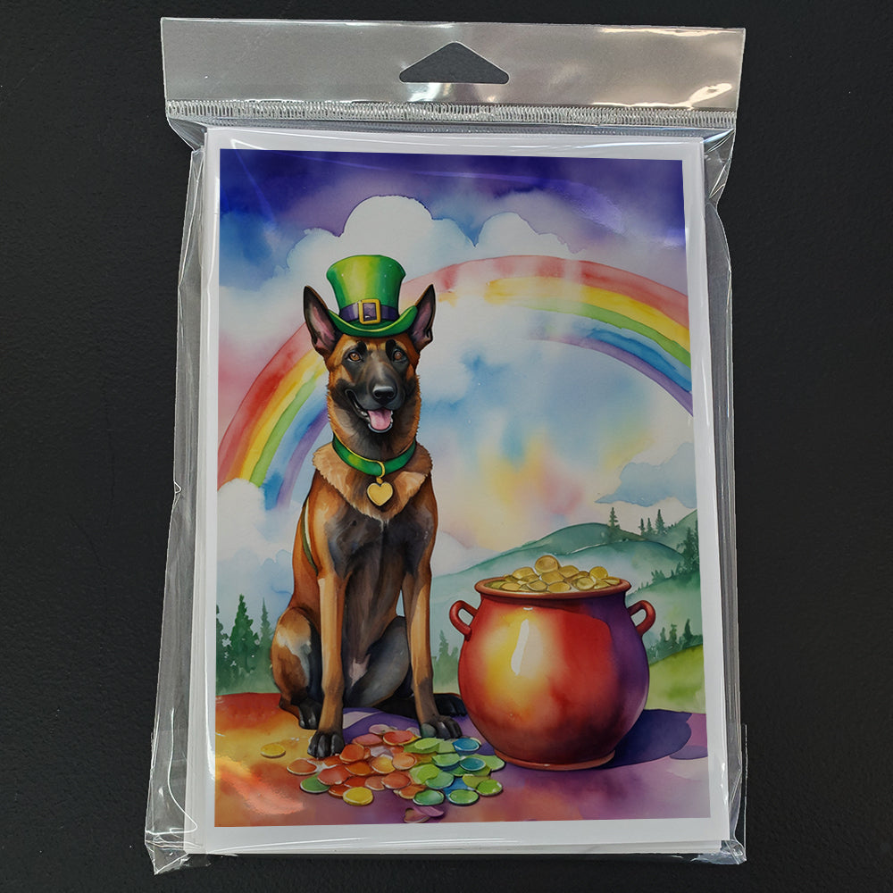 Belgian Malinois St Patrick's Day Greeting Cards Pack of 8