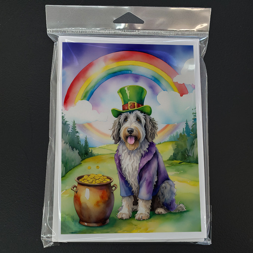 Bergamasco Sheepdog St Patrick's Day Greeting Cards Pack of 8