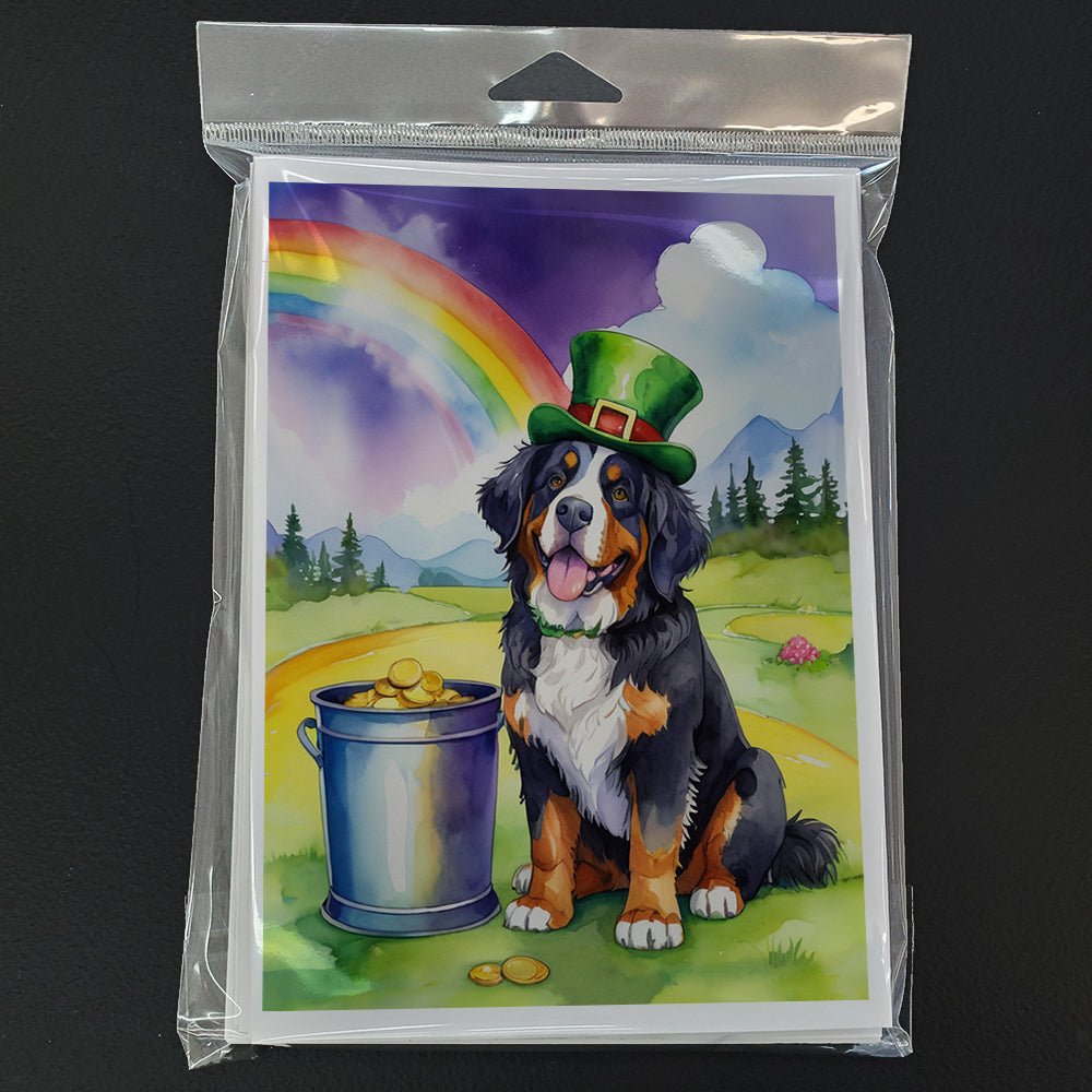 Bernese Mountain Dog St Patrick's Day Greeting Cards Pack of 8