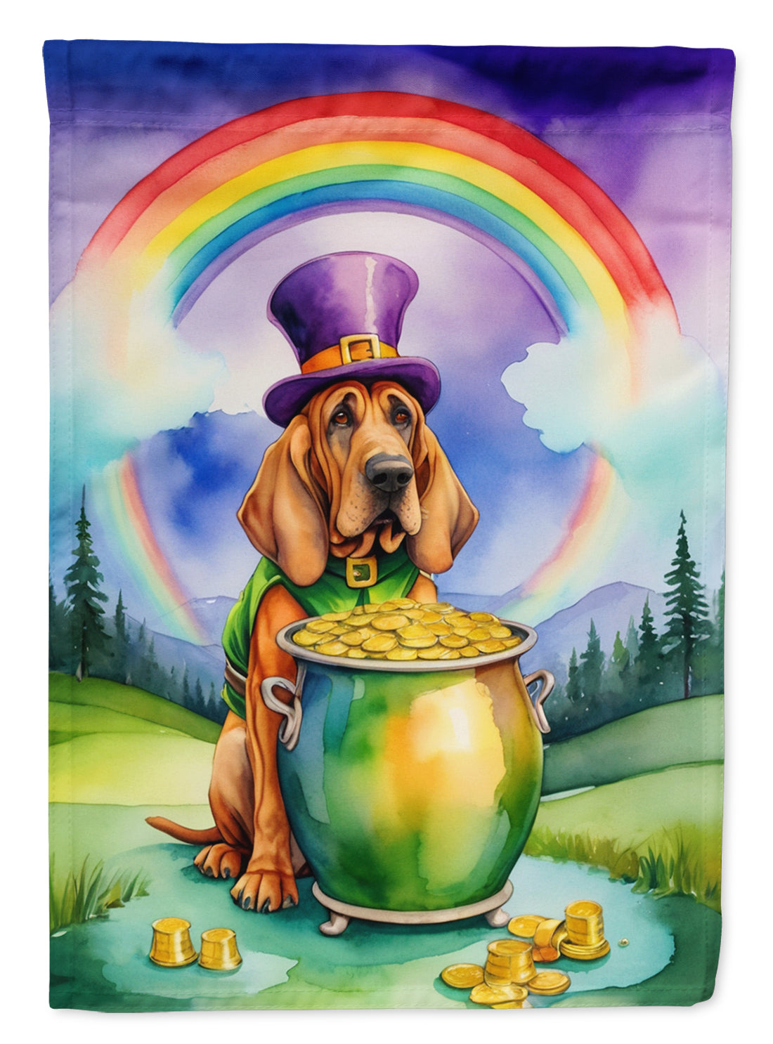 Buy this Bloodhound St Patrick&#39;s Day Garden Flag