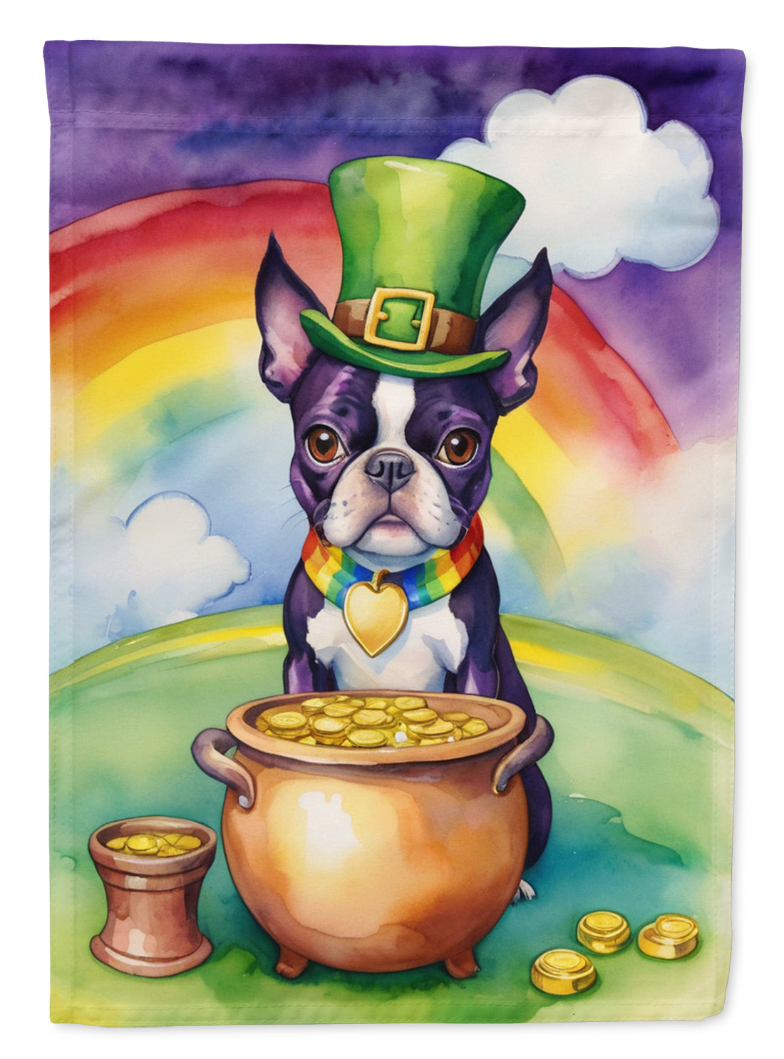 Buy this Boston Terrier St Patrick's Day Garden Flag