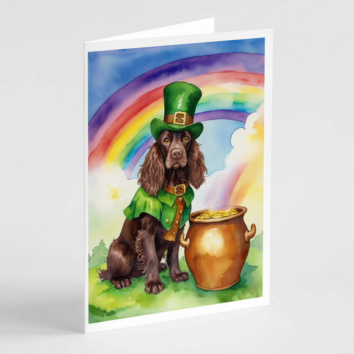 Buy this Boykin Spaniel St Patrick&#39;s Day Greeting Cards Pack of 8