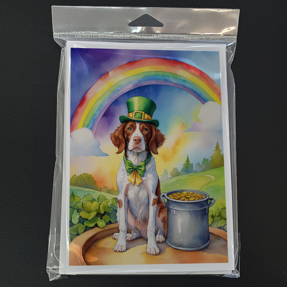 Brittany Spaniel St Patrick's Day Greeting Cards Pack of 8