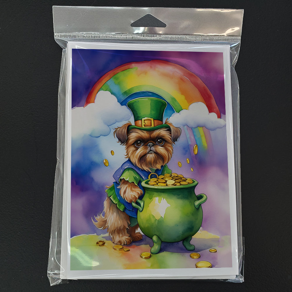 Brussels Griffon St Patrick's Day Greeting Cards Pack of 8