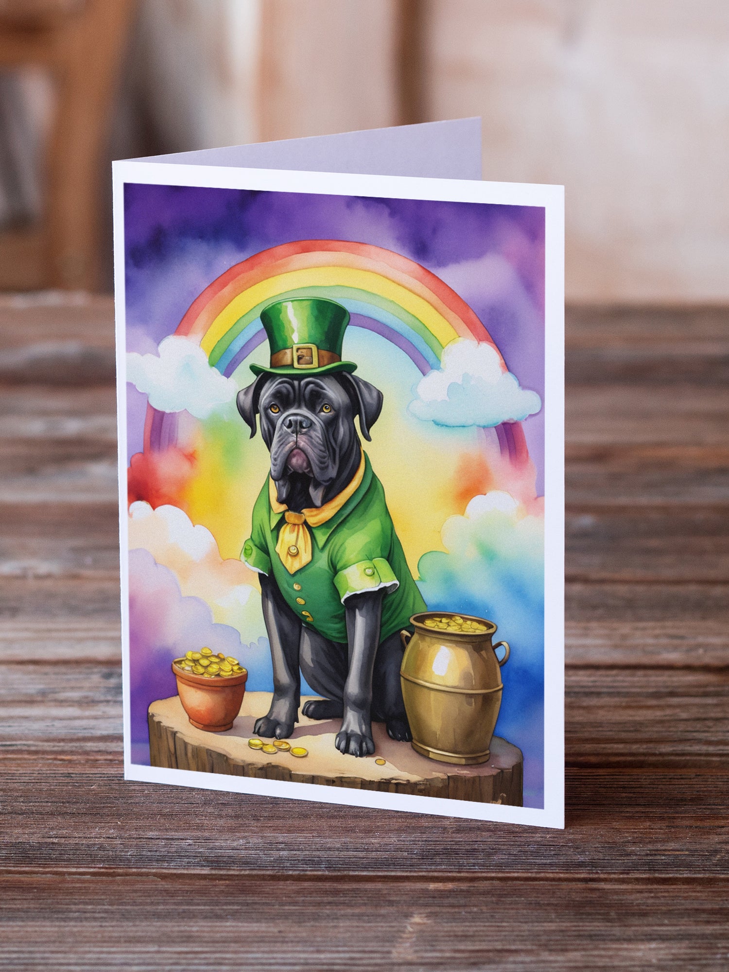 Buy this Cane Corso St Patrick's Day Greeting Cards Pack of 8