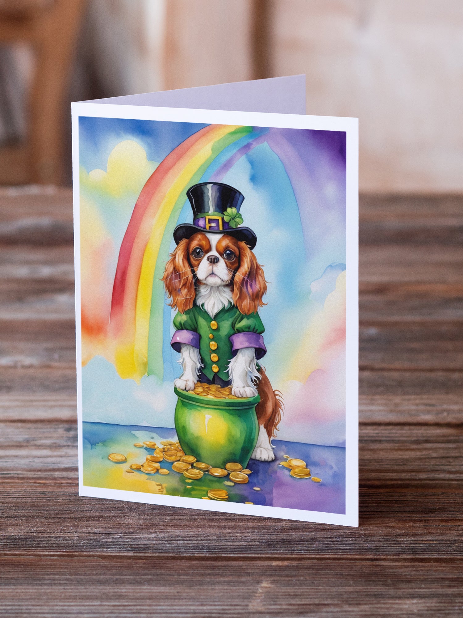 Buy this Cavalier Spaniel St Patrick's Day Greeting Cards Pack of 8