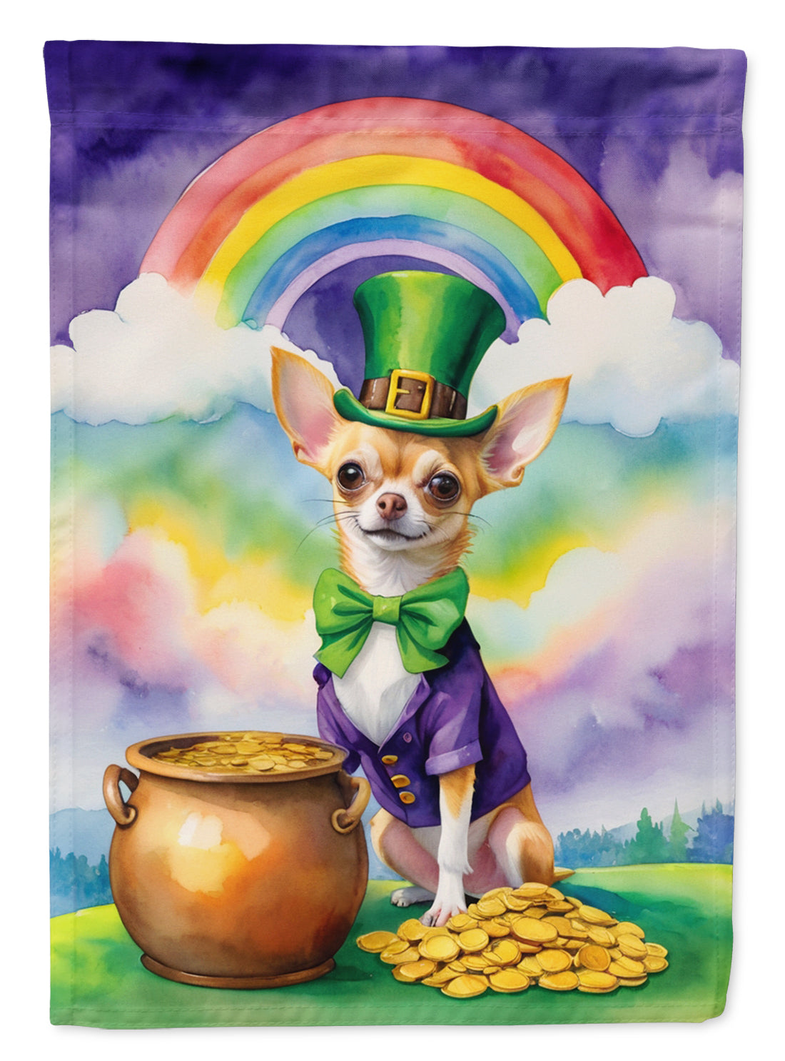 Buy this Chihuahua St Patrick&#39;s Day House Flag