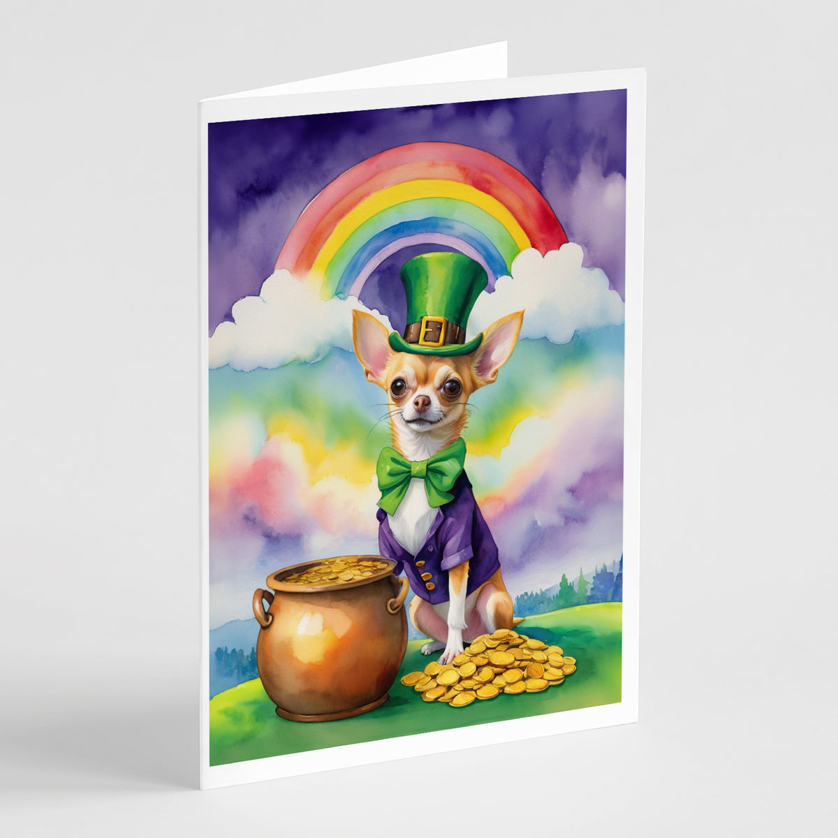 Buy this Chihuahua St Patrick&#39;s Day Greeting Cards Pack of 8