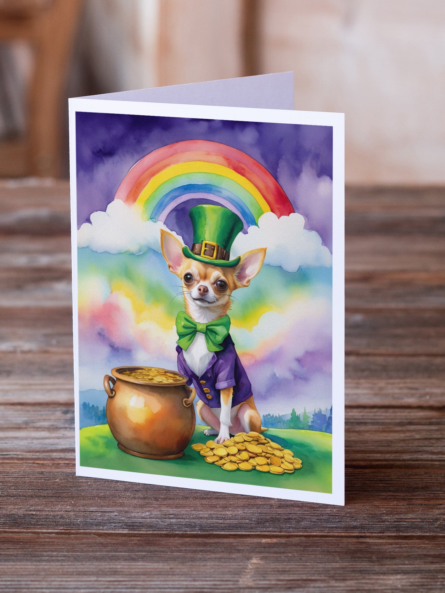 Chihuahua St Patrick's Day Greeting Cards Pack of 8
