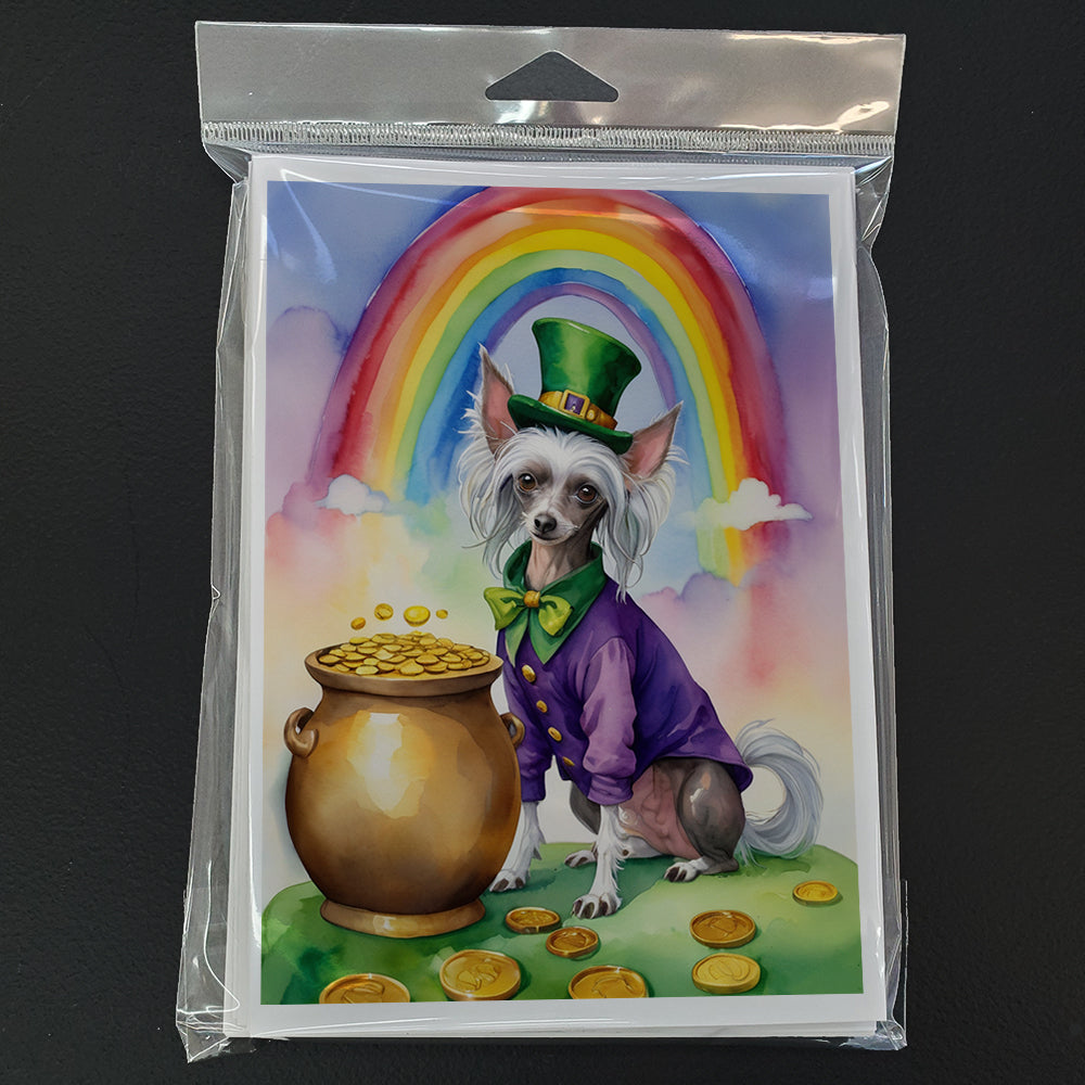 Chinese Crested St Patrick's Day Greeting Cards Pack of 8