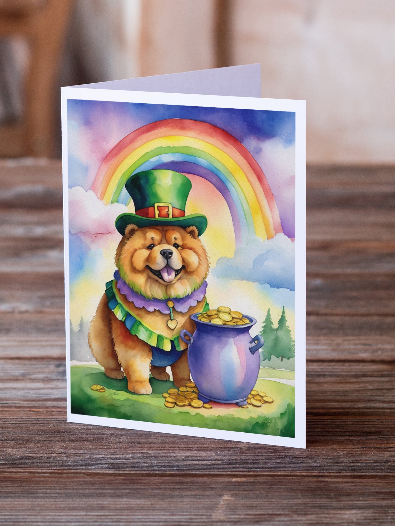 Buy this Chow Chow St Patrick's Day Greeting Cards Pack of 8