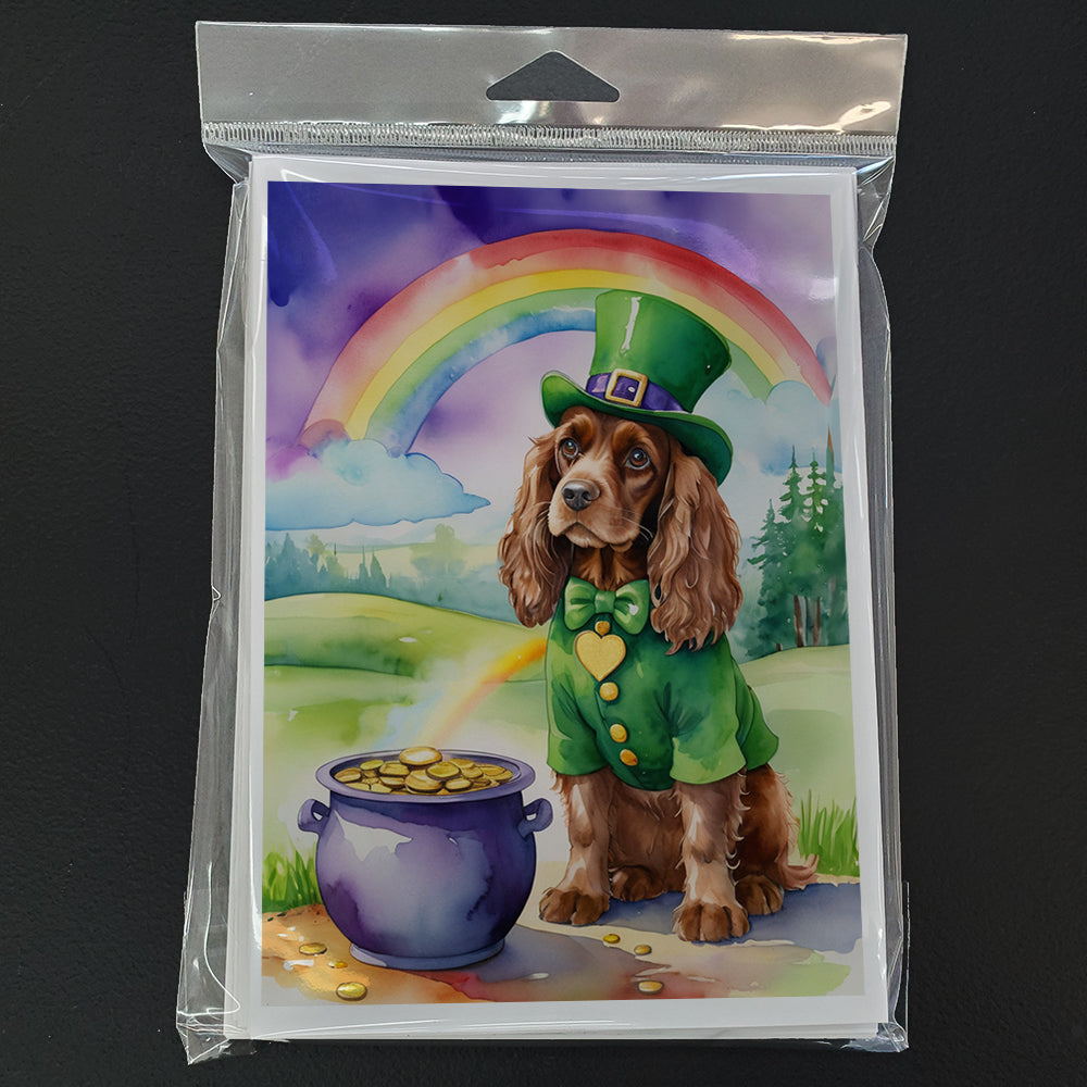 Cocker Spaniel St Patrick's Day Greeting Cards Pack of 8