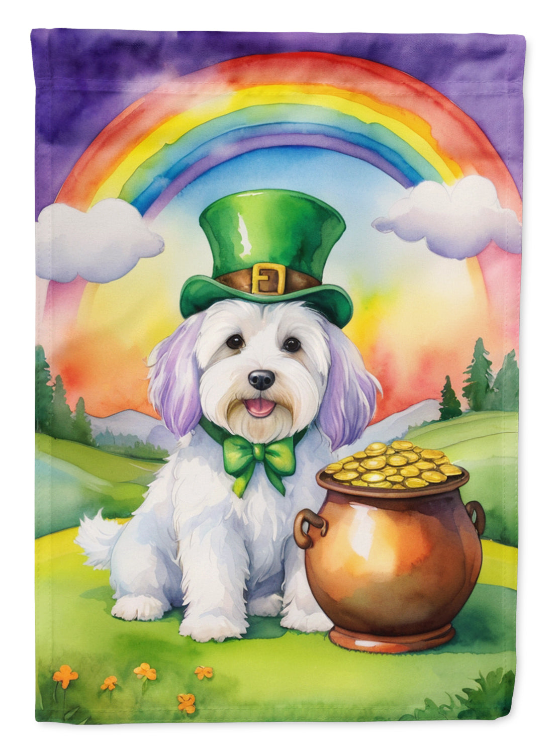 Buy this Coton de Tulear St Patrick's Day House Flag