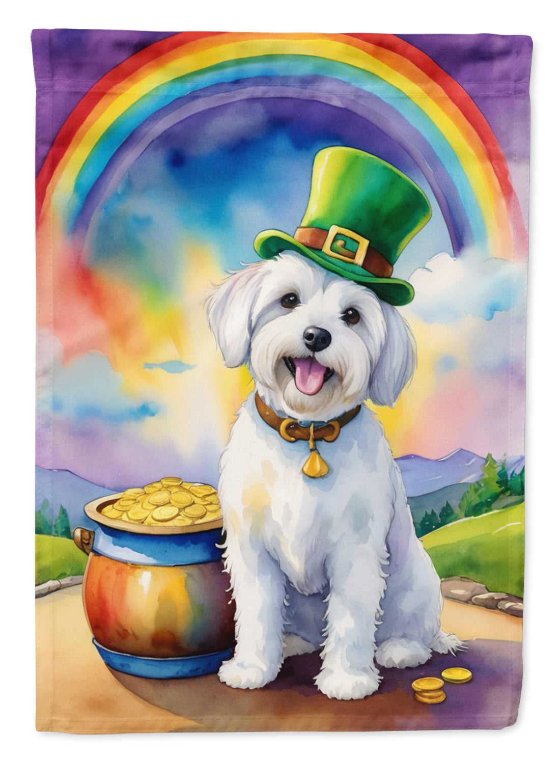 Buy this Coton de Tulear St Patrick&#39;s Day House Flag
