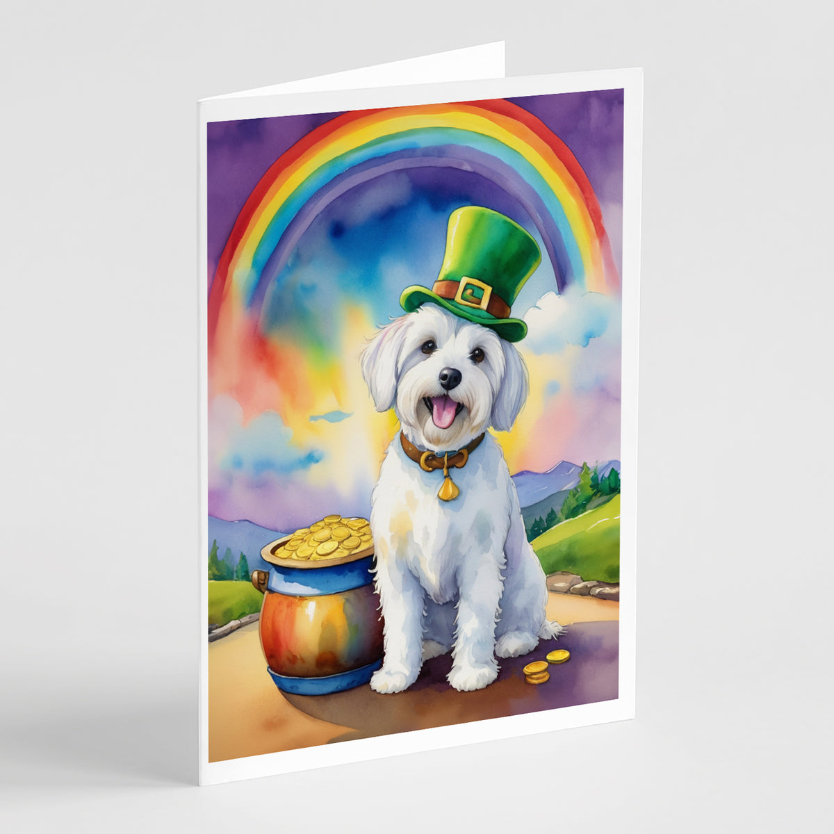 Buy this Coton de Tulear St Patrick&#39;s Day Greeting Cards Pack of 8