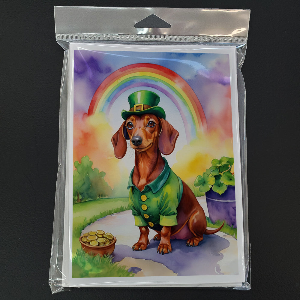 Dachshund St Patrick's Day Greeting Cards Pack of 8