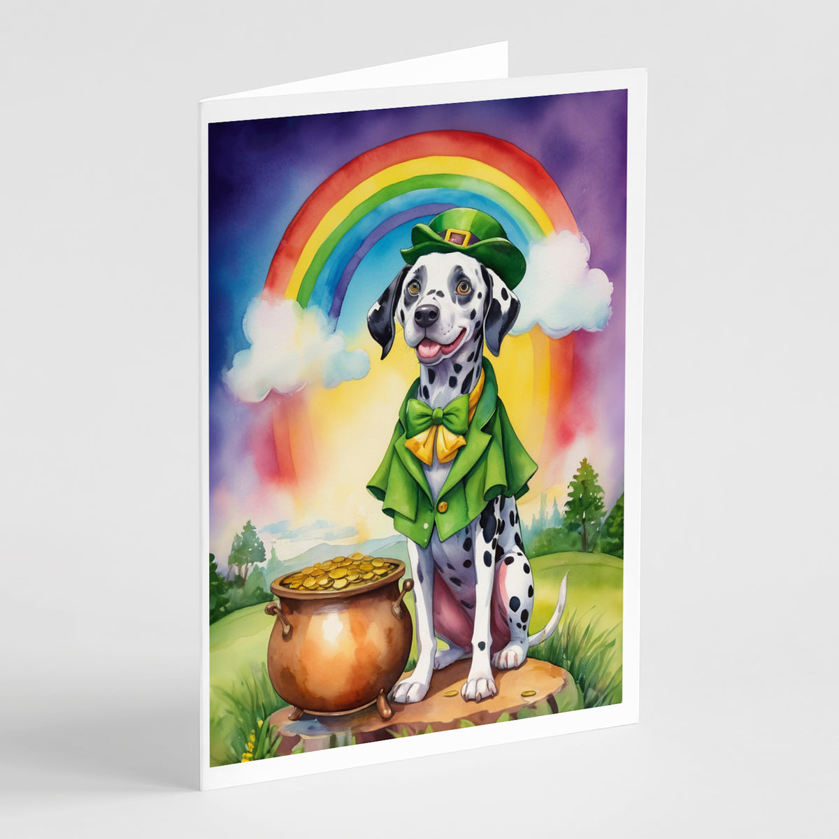 Buy this Dalmatian St Patrick&#39;s Day Greeting Cards Pack of 8