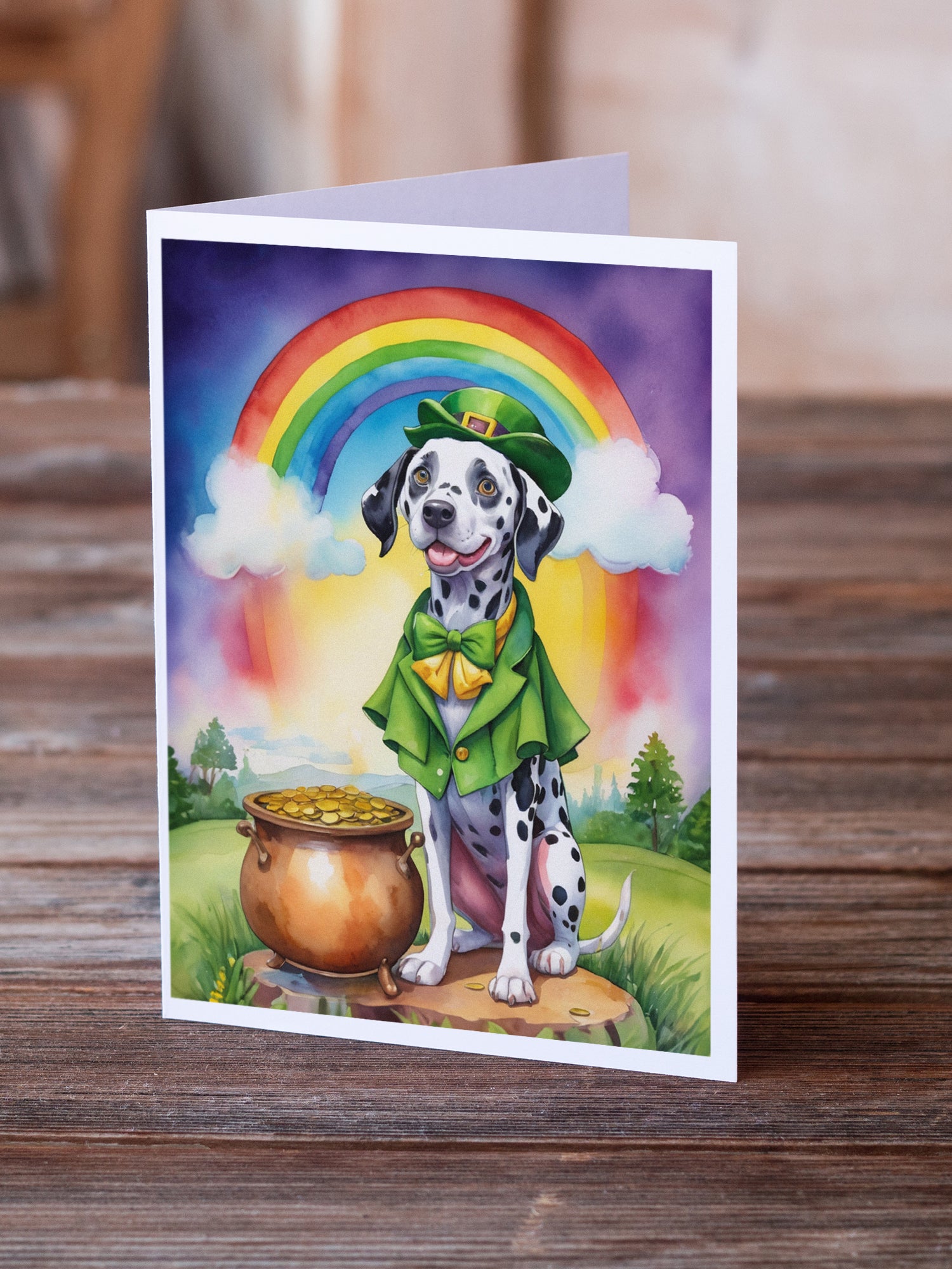 Dalmatian St Patrick's Day Greeting Cards Pack of 8