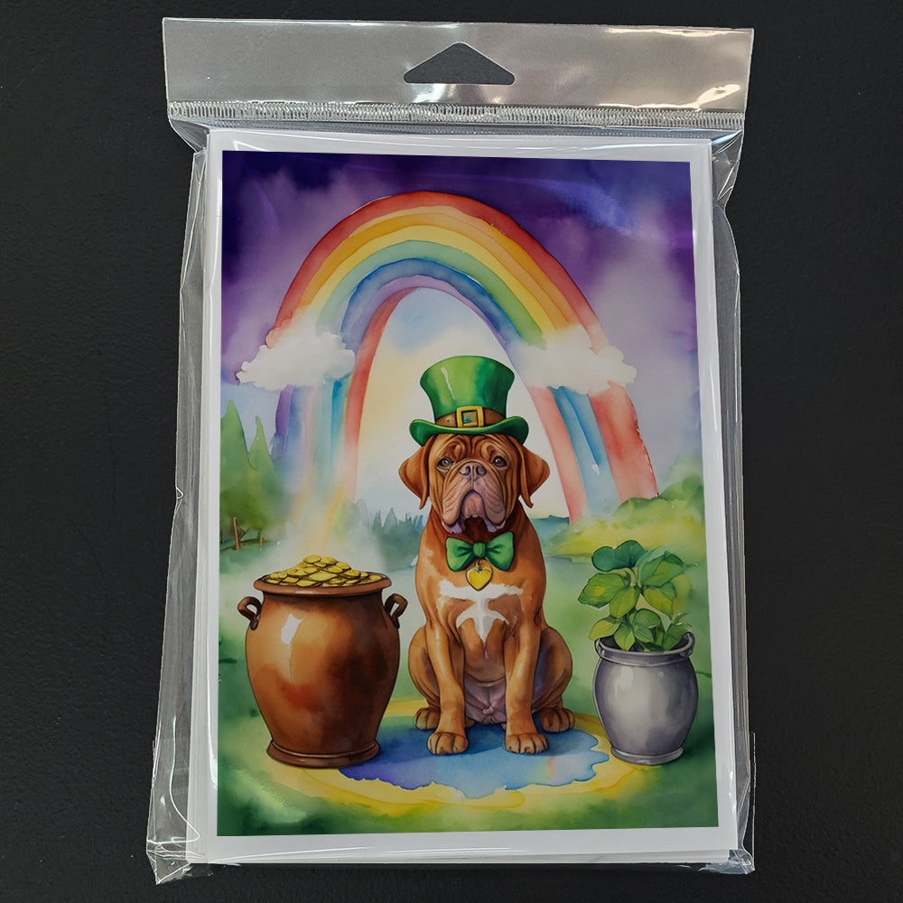 Dogue de Bordeaux St Patrick's Day Greeting Cards Pack of 8
