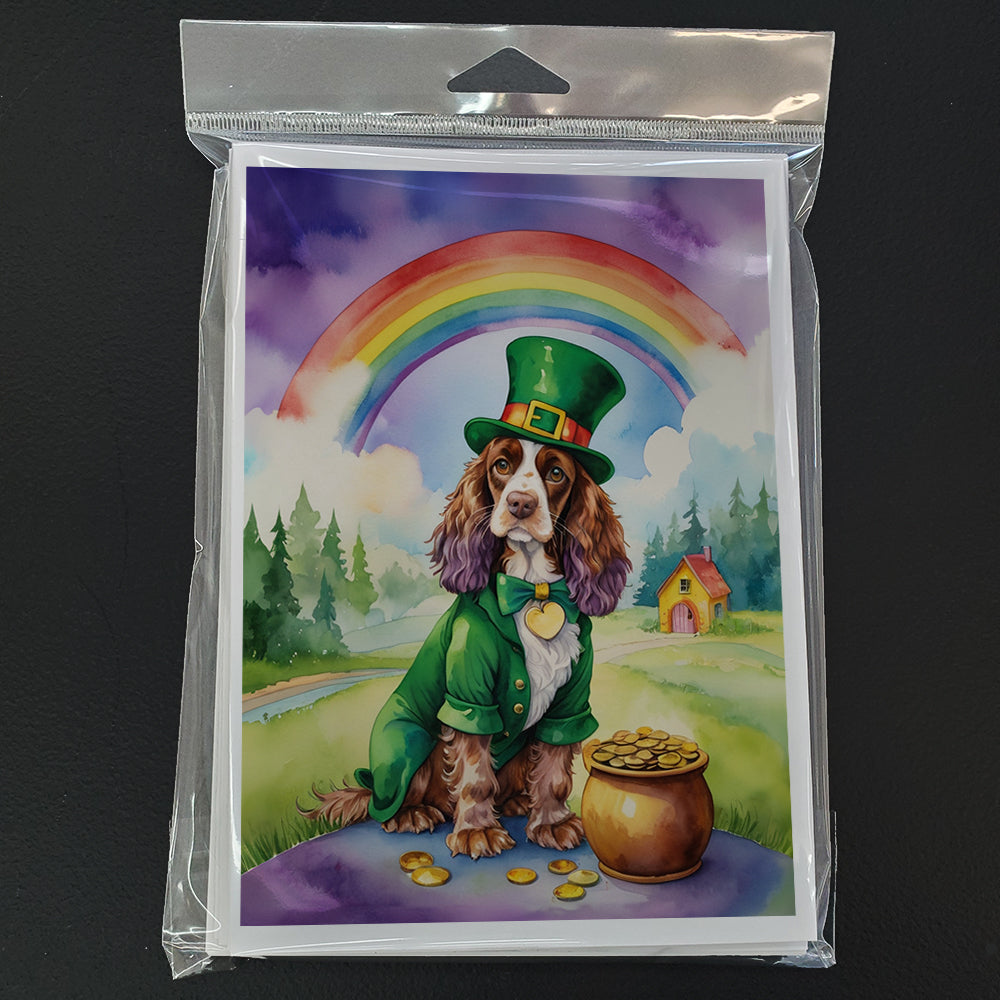 English Cocker Spaniel St Patrick's Day Greeting Cards Pack of 8