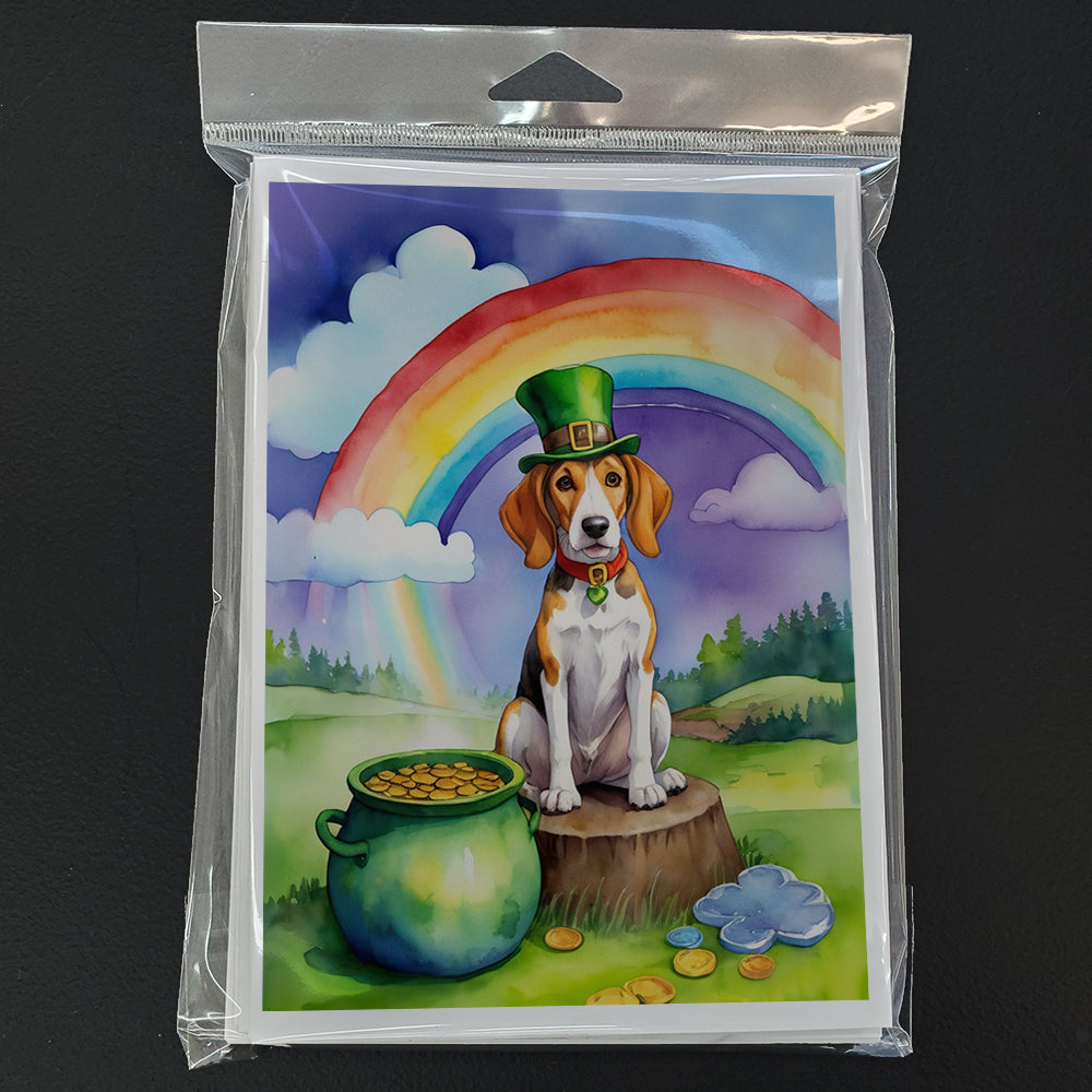 English Foxhound St Patrick's Day Greeting Cards Pack of 8