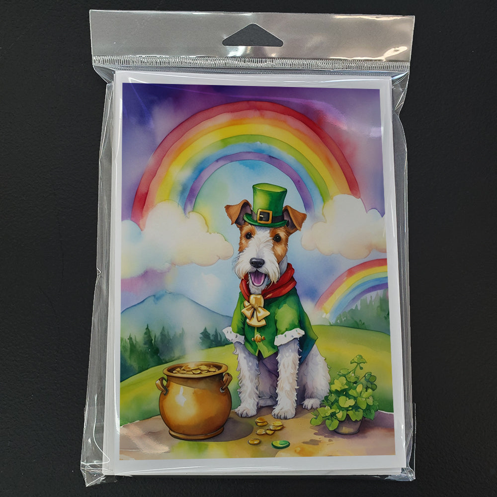 Fox Terrier St Patrick's Day Greeting Cards Pack of 8