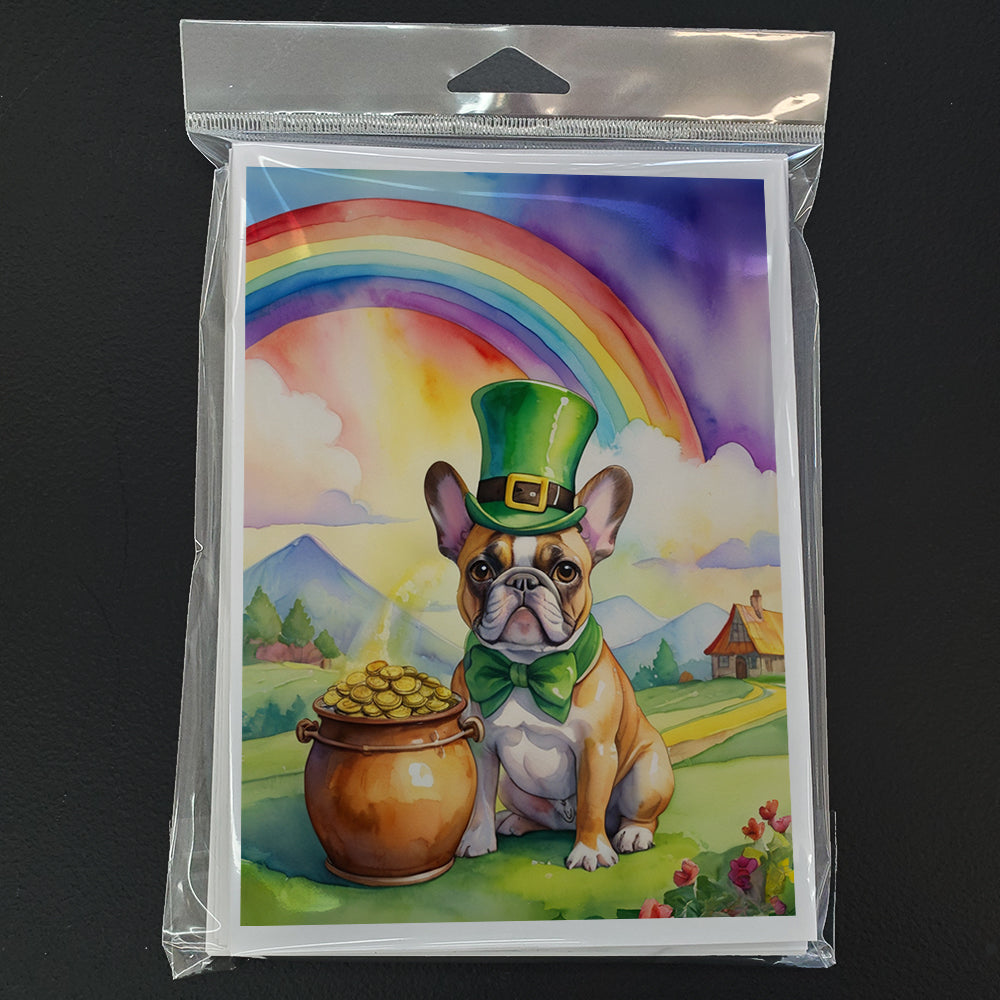 French Bulldog St Patrick's Day Greeting Cards Pack of 8