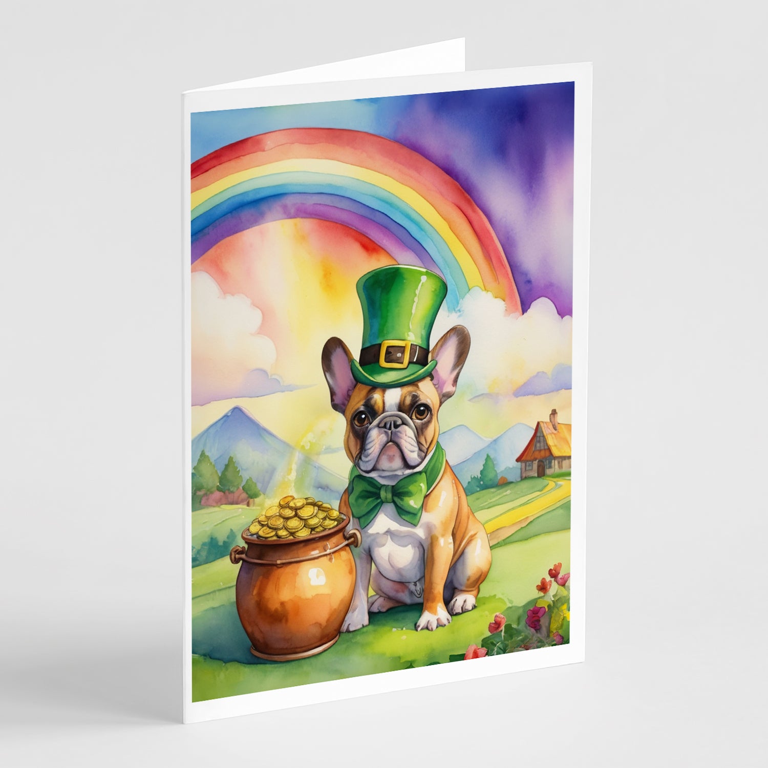 Buy this French Bulldog St Patrick's Day Greeting Cards Pack of 8