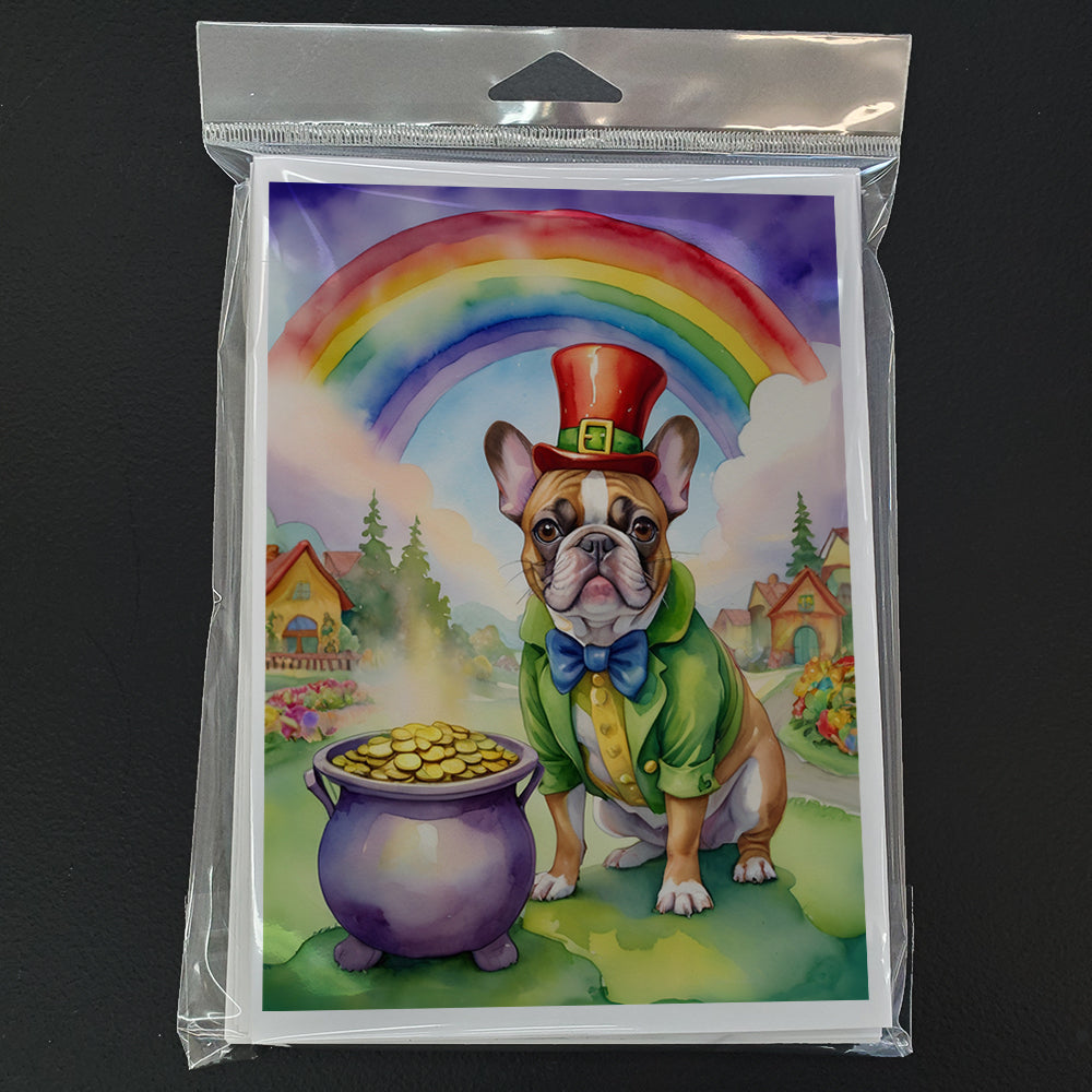 French Bulldog St Patrick's Day Greeting Cards Pack of 8