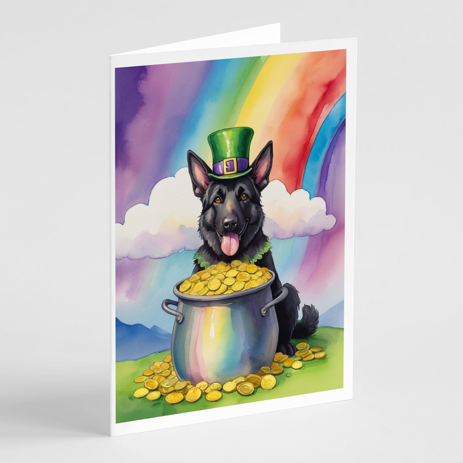 Buy this German Shepherd St Patrick's Day Greeting Cards Pack of 8