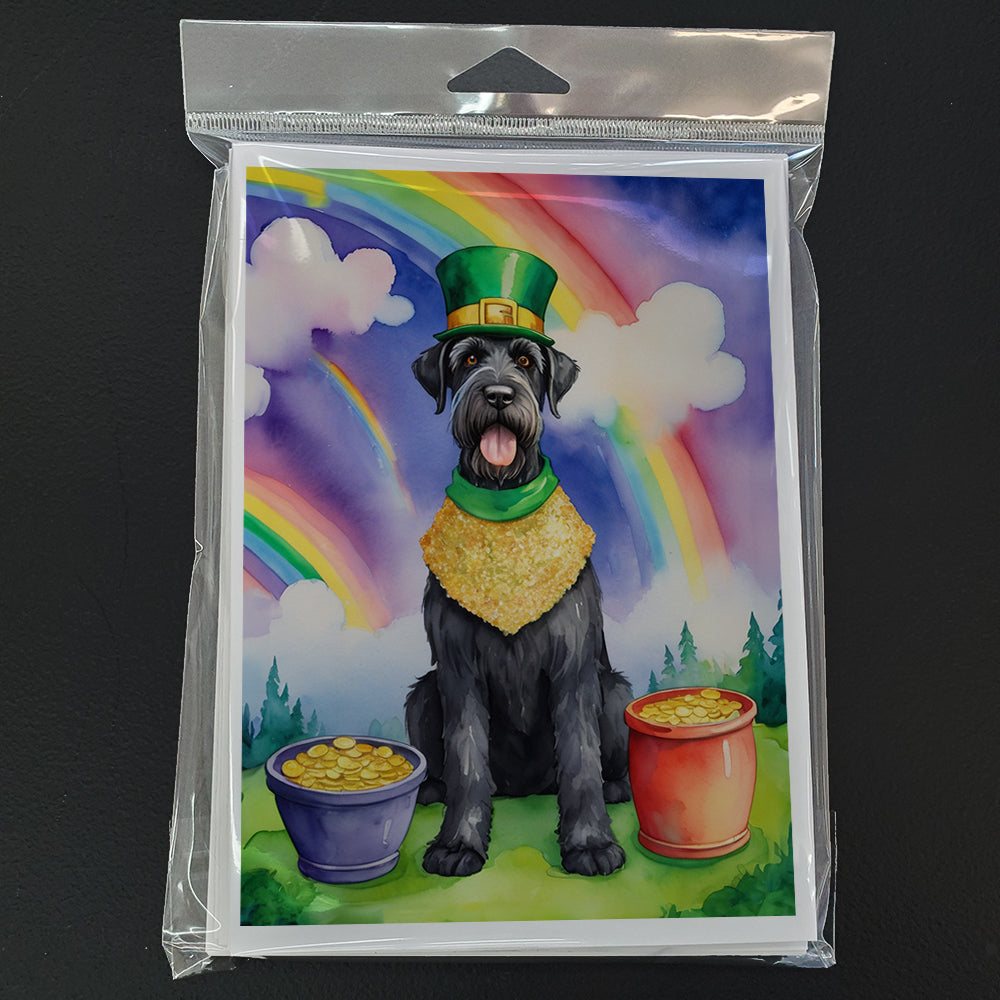 Giant Schnauzer St Patrick's Day Greeting Cards Pack of 8