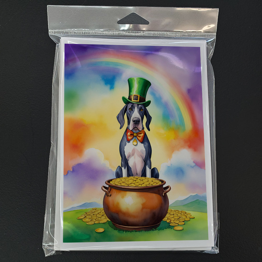 Great Dane St Patrick's Day Greeting Cards Pack of 8