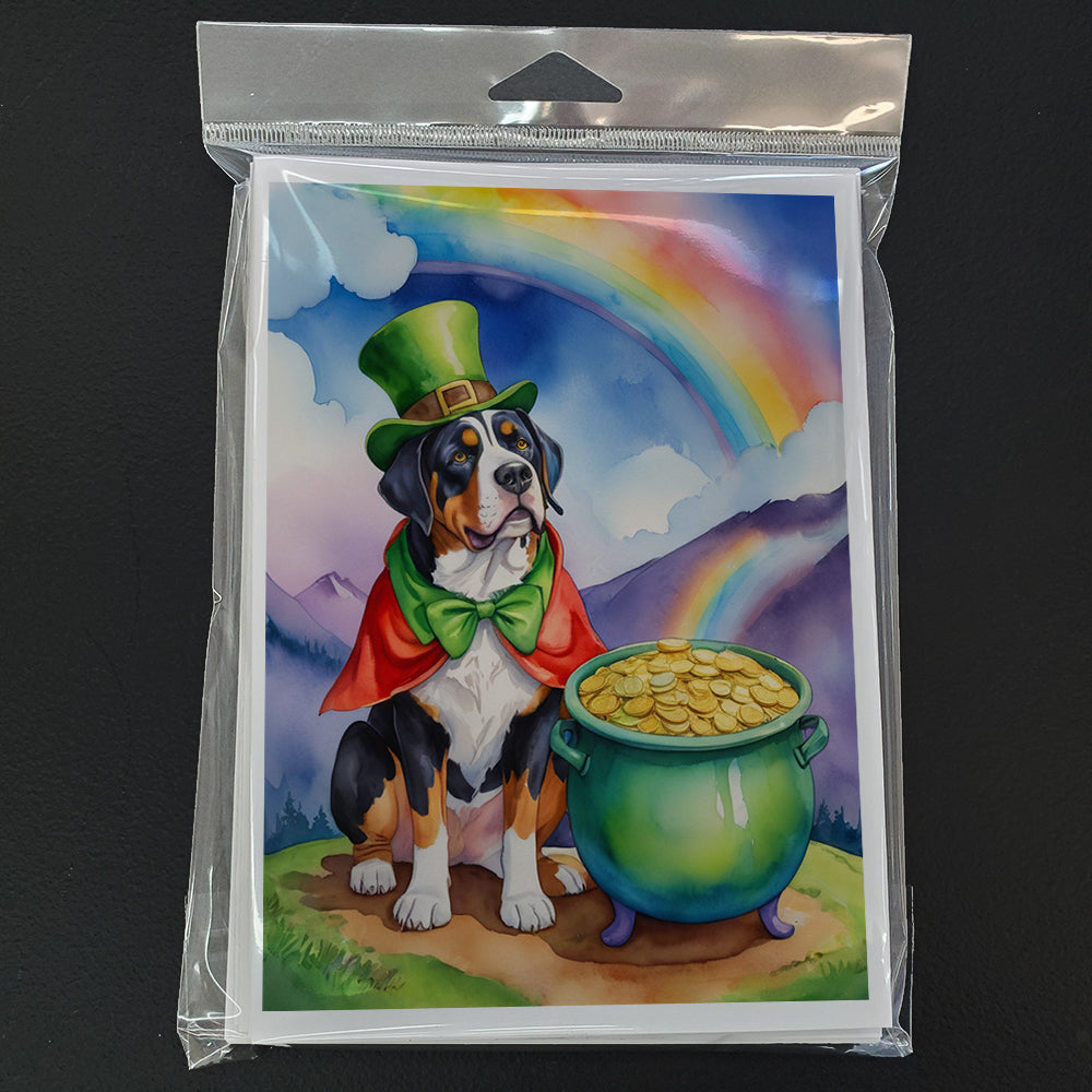 Greater Swiss Mountain Dog St Patrick's Day Greeting Cards Pack of 8