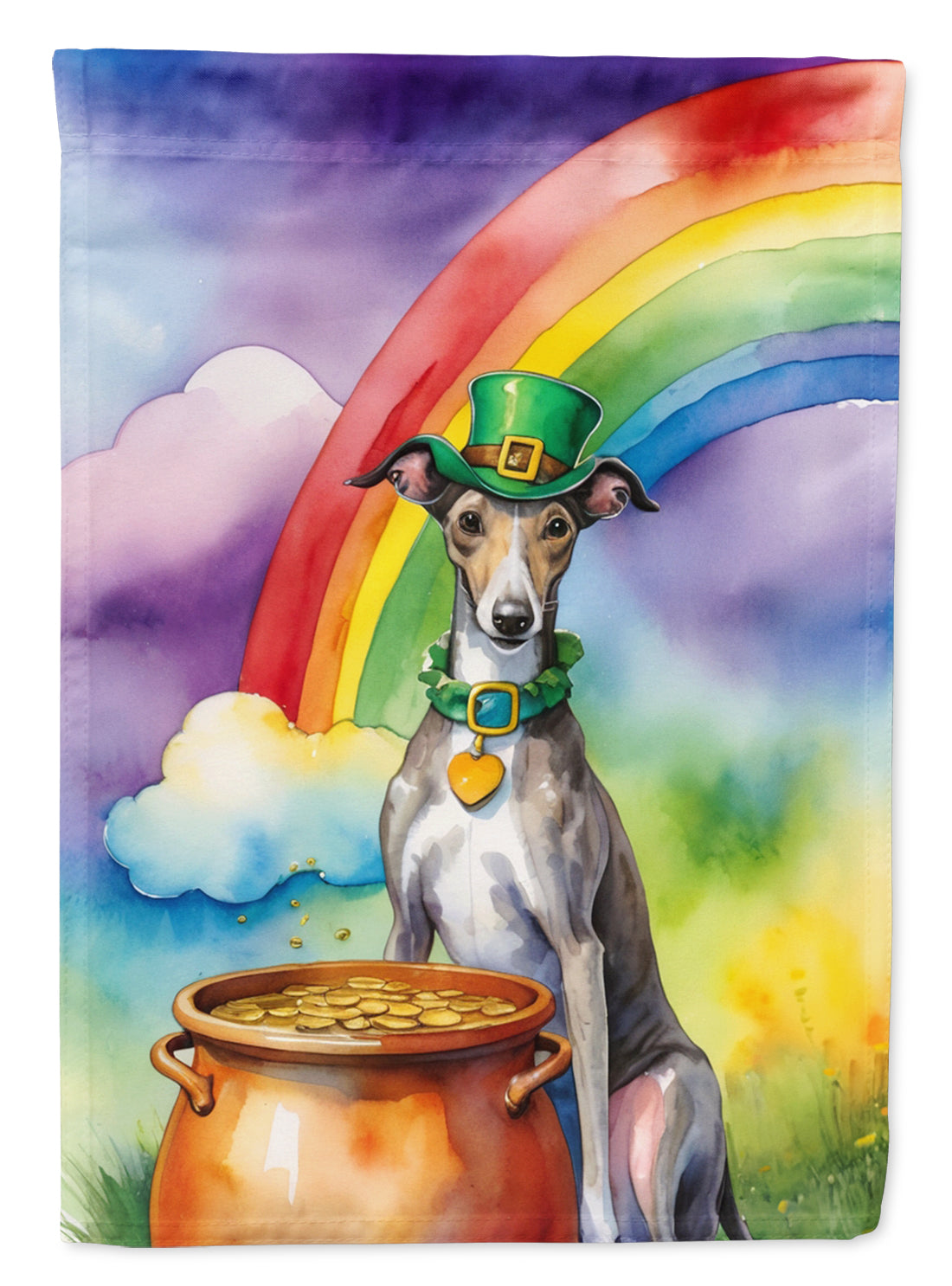 Buy this Greyhound St Patrick&#39;s Day House Flag