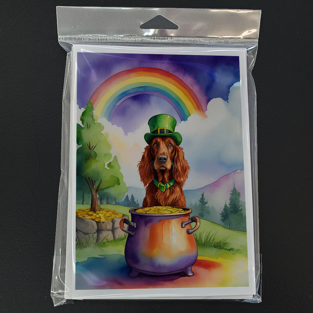 Irish Setter St Patrick's Day Greeting Cards Pack of 8