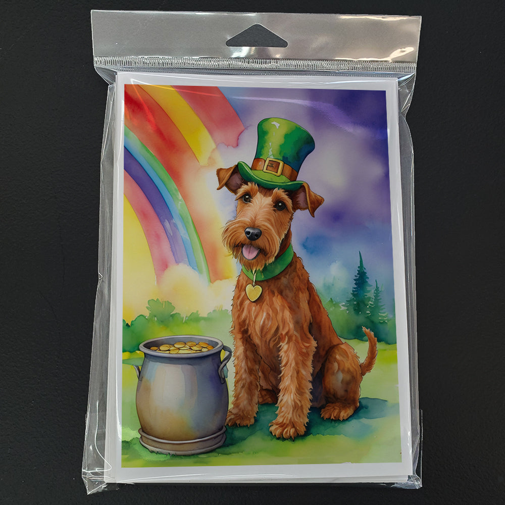 Irish Terrier St Patrick's Day Greeting Cards Pack of 8