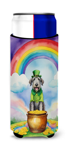 Buy this Irish Wolfhound St Patrick's Day Hugger for Ultra Slim Cans