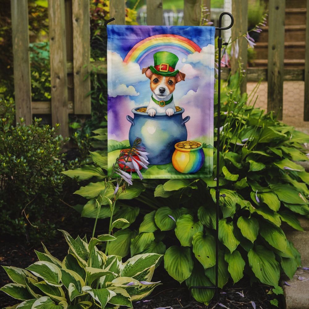 Jack Russell Terrier St Patrick's Day Garden Flag