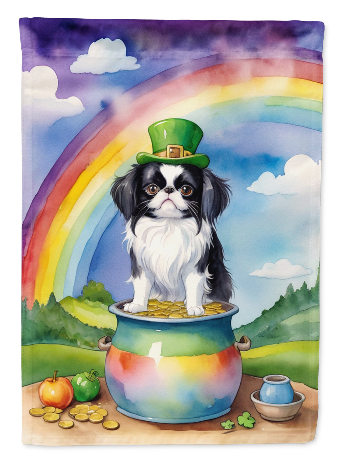 Buy this Japanese Chin St Patrick&#39;s Day House Flag