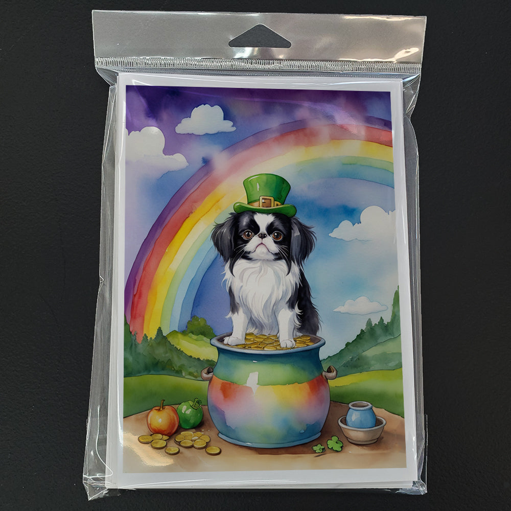 Japanese Chin St Patrick's Day Greeting Cards Pack of 8