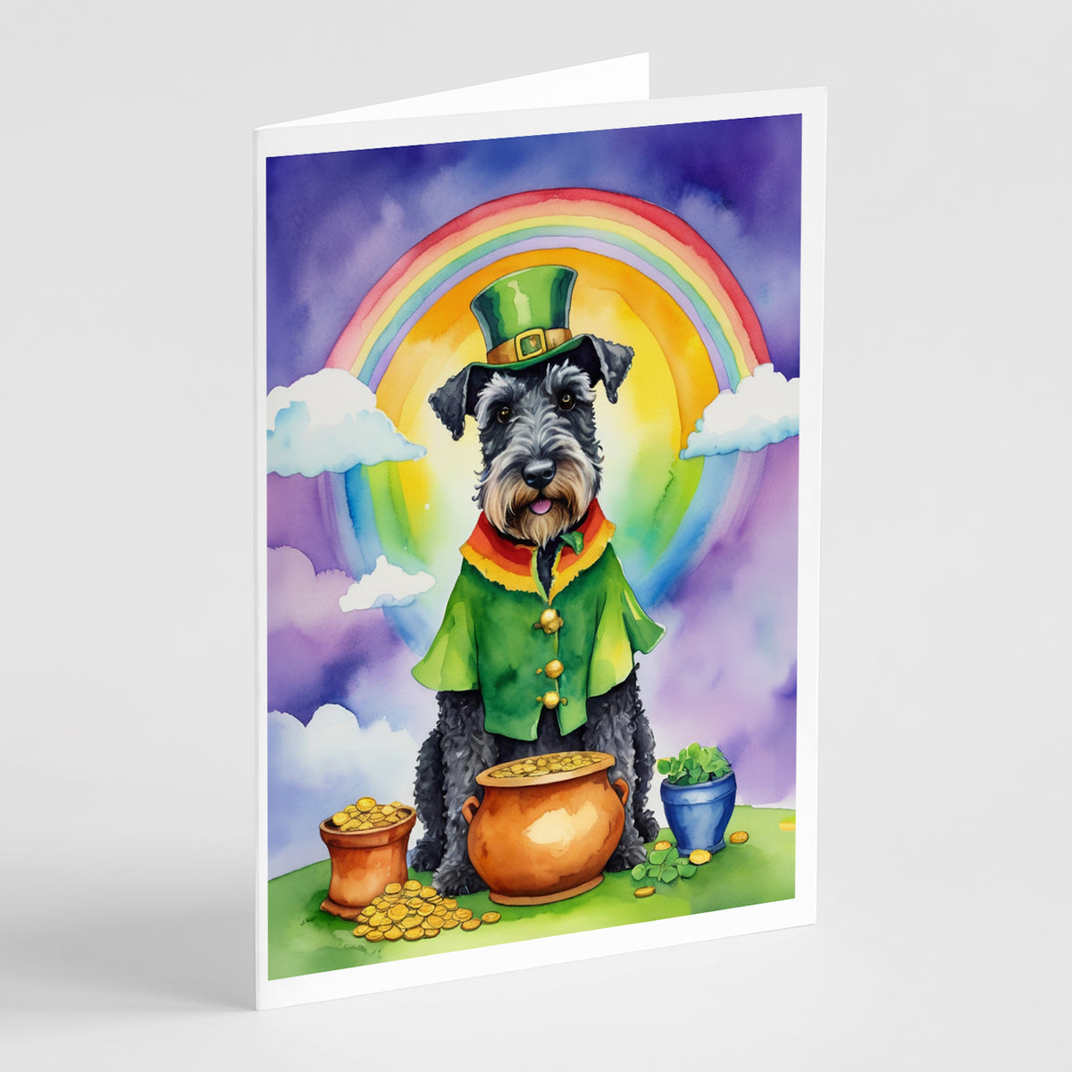 Buy this Kerry Blue Terrier St Patrick&#39;s Day Greeting Cards Pack of 8