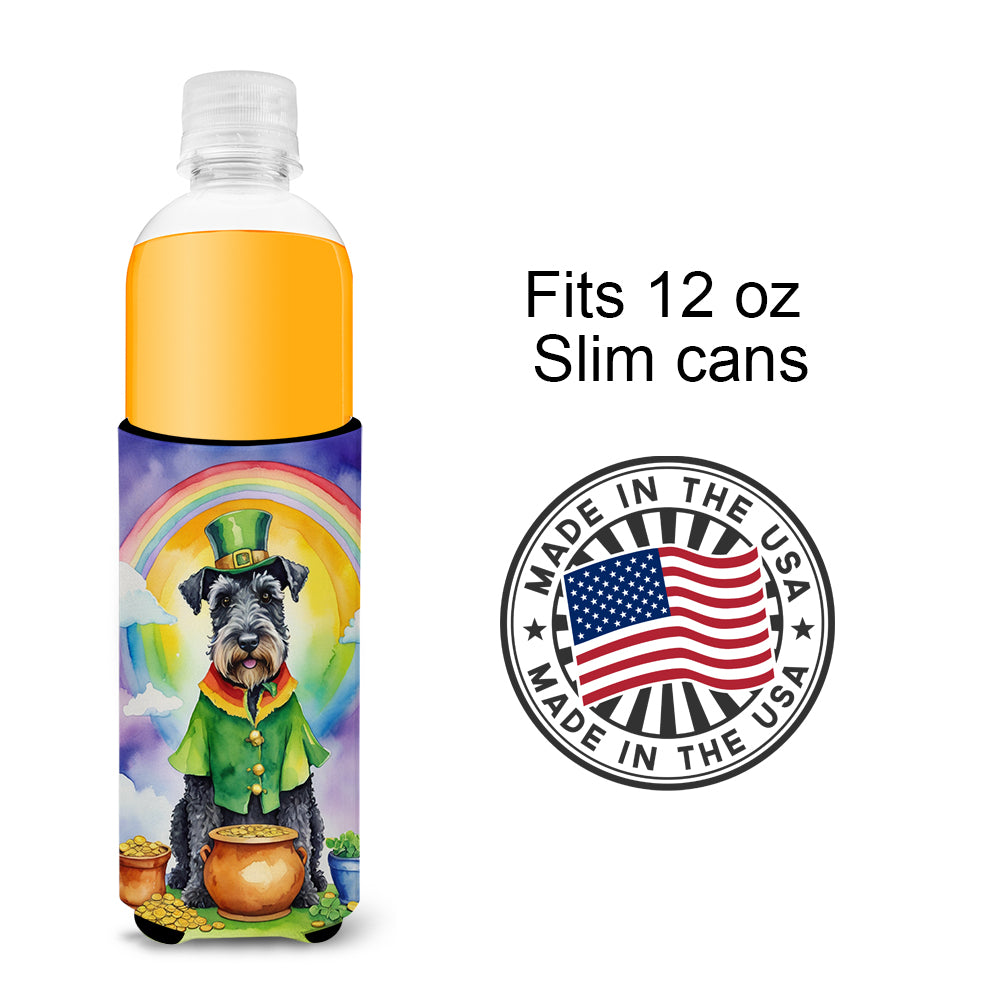 Kerry Blue Terrier St Patrick's Day Hugger for Ultra Slim Cans